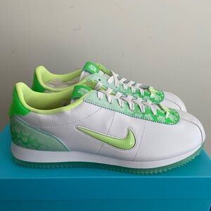 Nike Cortez Doernbecher White and Lime Green Sneakers